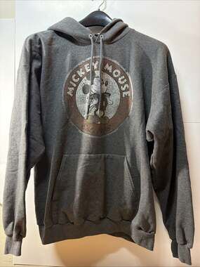 Mickey Mouse Disney Pullover hoodie sweater Gray Size XL